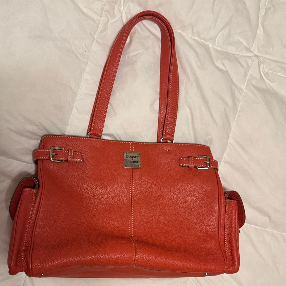 Dooney & Bourke Orange Leather Shoulder Bag